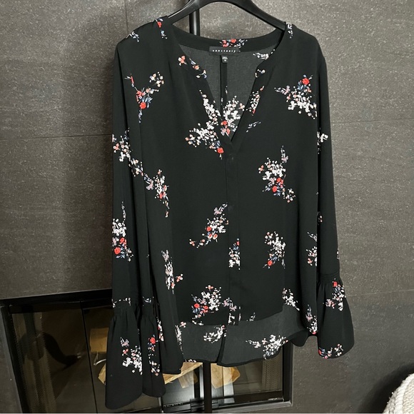 Sanctuary Studio Craft Black Floral Blouse Size Medium - Picture 3 of 12